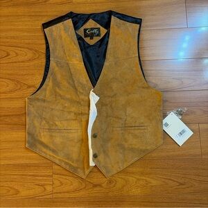 Scully Men's Suede Leather Vest 504-409 Size L